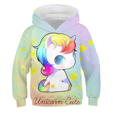 Kid Girls Boy Unicorn Hoodies Cartoon Sweatshirt Casual Pullover