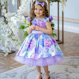 Kid Baby Girl Printed Festive Flower Dress