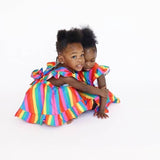 Kid Baby Girls Spring Sleeveless Rainbow Beach Dress