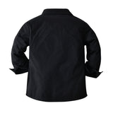 Kid Baby Boy Suit Black Casual Tie Formal Long Sleeve 3 Pcs Sets