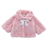 Kid Baby Girl Fur Imitation Wrasses Hair Short Fleece Coats