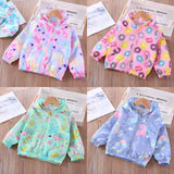 Kid Baby Girl Jacket Cardigan Windbreak Spring Print Cartoon Coats