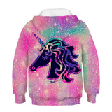 Kid Girls Boy Unicorn Hoodies Cartoon Sweatshirt Casual Pullover