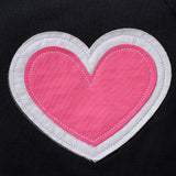 Infants Baby Girl Valentine  Pure Color Long Sleeve Love Suit 2 Pcs Set