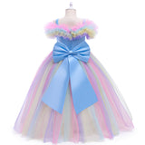 Kid Baby Girl Halloween Dream Colorful Mesh Princess Dress