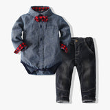 Baby Boys Suit Gentleman Jeans Sets 2 Pcs