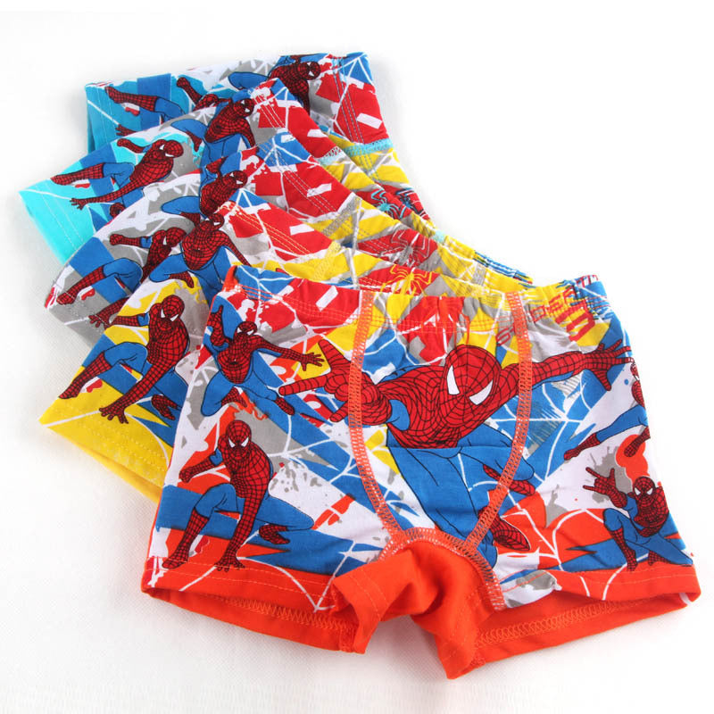 Kid Boy Cotton Cartoon Spiderman Underwear 2-9T 5 Pack