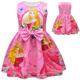 Kid Girl Castle Snow White Party Casual Cinderella Rapunzel Dresses