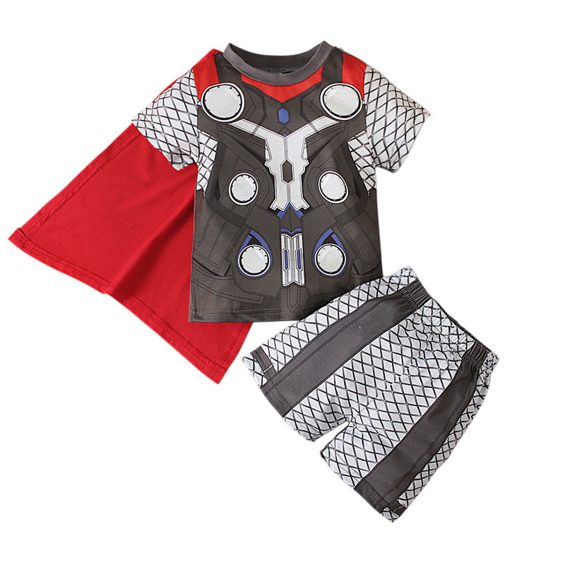 Kid Baby Boy Home Suit Short Sleeved Summer Avenger Shorts 2 Pcs Set