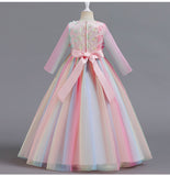 Kid Spring Autumn Long Sleeve Evening Princess Dress