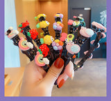 Kid Girl Braided Headband Clip Cute Cartoon Headwear