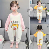 Kid Baby Boy Girl Long Sleeve Anti Kick Belly Pajamas