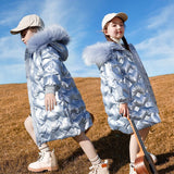 Kid Girl Down Cotton Thickened Winter Warm Coats