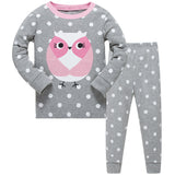 Kid Girl Pajamas Air-conditione Long Sleeve Cotton Suits