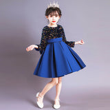 Kid Girl Birthday Sequins Mesh Pompous Piano Performance Dresses