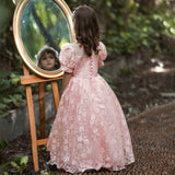 Kid Girl Princess Gauze Evening Lace Flower Pompous Dresses