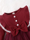 Kid Baby Girls Fall Winter Korean Dresses