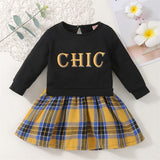 Baby Girls Casual Long Sleeve Plaid Spring Autumn 2 Pcs Sets