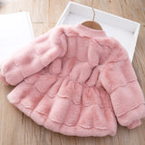 Winter New Girls Fashion Imitation Mink Fur Coat