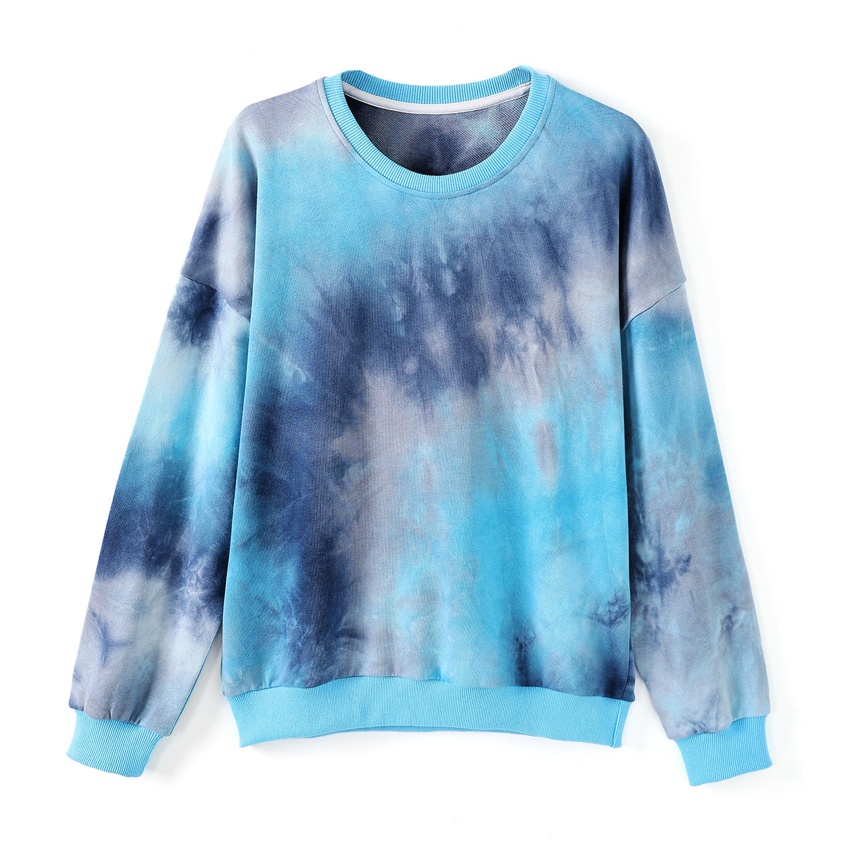 Family Matching Fashion Tie-Dye Father Son Mother Daughter Long-Sleeved Shirts Tops