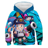 Children Kid Teens 3D Wilderness Brawl Fighting Crew Neck Hoodie