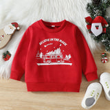 Kid Baby Boy Girl Christmas Autumn Printed Sweatshirts