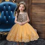 Kid Baby Girl Princess Sequins Sleeveless Flower Wedding Christmas Dresses