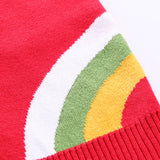 Kid Baby Girls Cardigan Explosive Round Neck Rainbow Autumn Sweaters