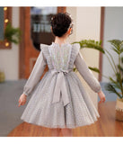 Kid Girl Spring Autumn Princess Long Sleeve Poached Dress