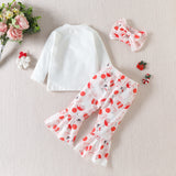 Kid Baby Girl Letter Christmas Print Flare 2 Pcs Sets