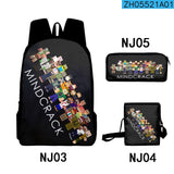 Kid Student Bags Oxford My World Color Print Backpacks Sets