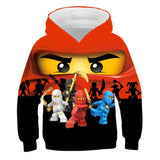 Kids 3D Print Cartoon Loose Long Sleeves Hoodie