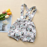 Baby Easter White Rabbit Printed Shorts 3 Pcs Set