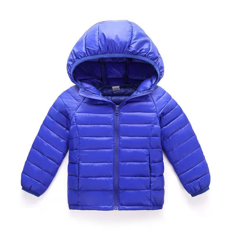Kid Boy Girl Lightweight Down Cotton Jacket Warm Solid Coat