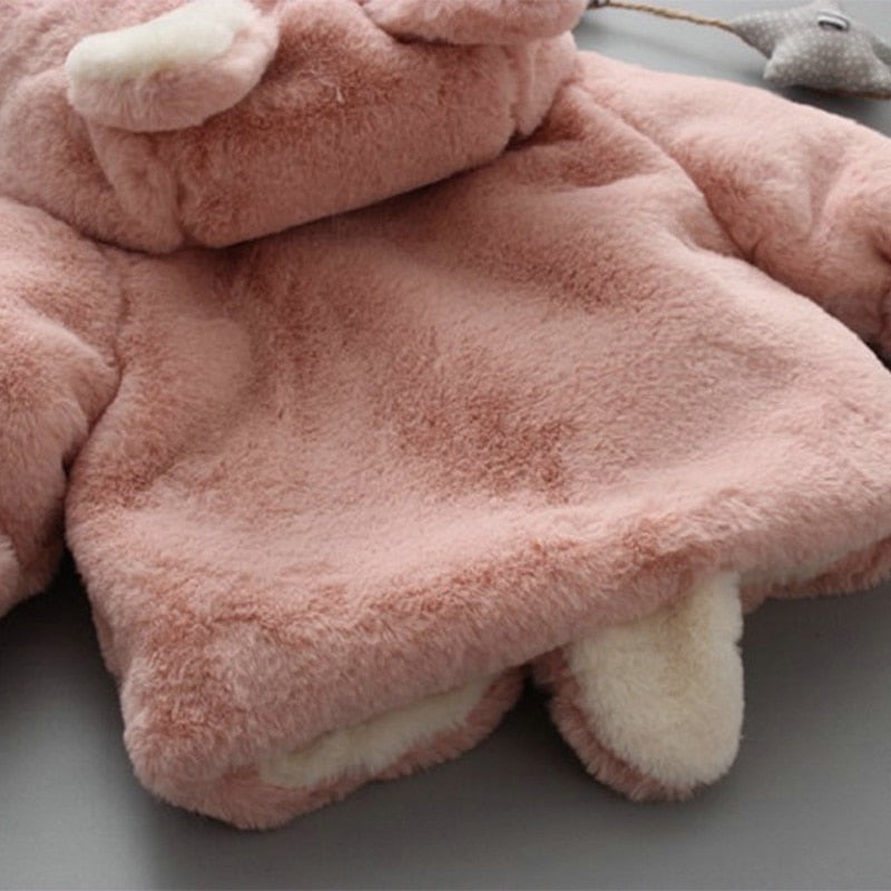 New Autumn Winter Toddler Baby Adorable Ear Warm Solid Coat