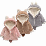 New Autumn Winter Toddler Baby Adorable Ear Warm Solid Coat