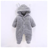 Baby Autumn Winter Cotton Casual Cute Bear Design Jumpsuit Romper