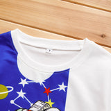 Kid Boy Astronaut Space Print Pullover Sweatshirt