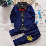 Boys Polka Dot Gentleman Bow Tie Letter Sets 2 Pcs