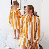 Family Matching Parent-Child Stripe Dresses