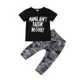 Kid Baby Boy Camouflage Summer Tracksuit Outfit 2 Pcs Sets