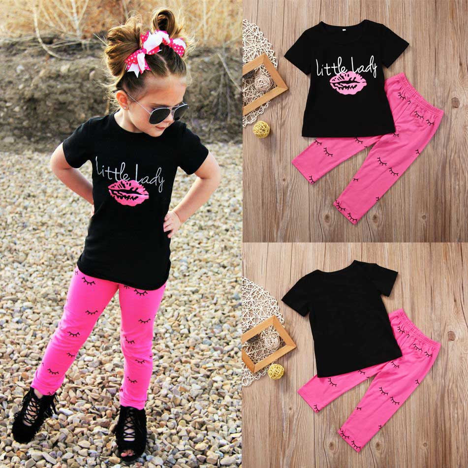 Kid Baby Girl Outfits 2 Pcs Casual Summer Sets