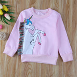 Kid Baby Girl Spring Sweatshirts Unicorn Shirts