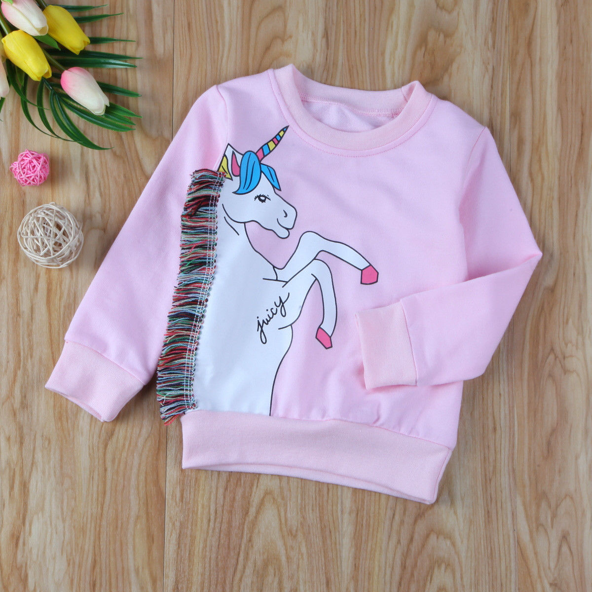 Kid Baby Girl Spring Sweatshirts Unicorn Shirts