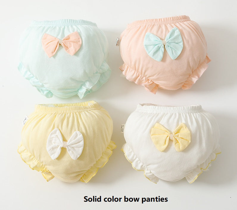 Kid Baby Girl Kawaii Underwear Elastic Cartoon Printed Shorts 4 Pieces/Lot