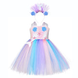 Kid Girl Sequin Princess Birthday Party Mermaid  Shell Starfish Dresses