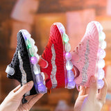 Boy Girl Breathable Non-slip Led Light Up Glowing Casual Shoes