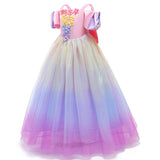 Kid Girl Flower Party Lace Elegant Ball Bow Birthday Party Dresses