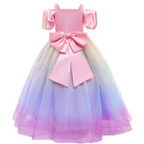 Kid Girl Flower Party Lace Elegant Ball Bow Birthday Party Dresses