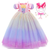 Kid Girl Flower Party Lace Elegant Ball Bow Birthday Party Dresses